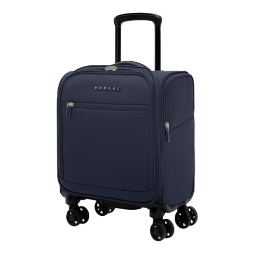 Verage Under Seat Luggage with Wheels, Softside Spinner Carry On, Navy 14-Inch A51804