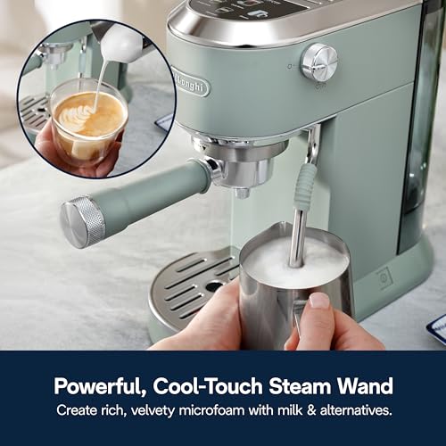 De'Longhi Dedica Duo Compact Espresso Machine with Milk Frother, Stainless Steel C1989