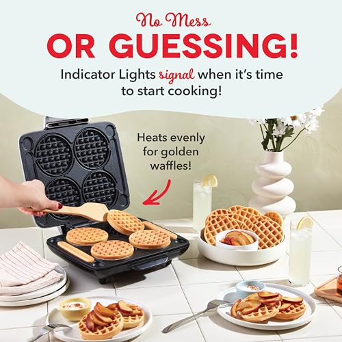 DASH Multi Mini Waffle Maker 4 Inch Non-stick, Aqua G15983