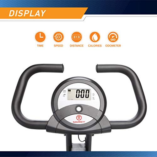 Marcy Foldable Upright Exercise Bike with Adjustable Resistance H1253