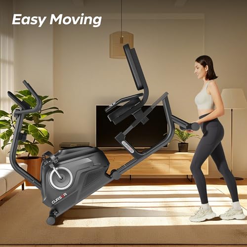 CURSOR FITNESS Recumbent Exercise Bike with Adjustable Seat, 16-Level Magnetic Resistance Z396