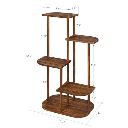 5 Tier Wood Plant Stand Indoor Plant Shelf I892791