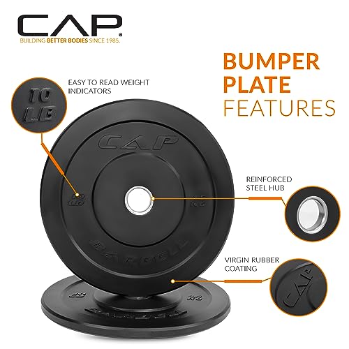 CAP Barbell 2-Inch Olympic Bumper Plate Weight Set O371151