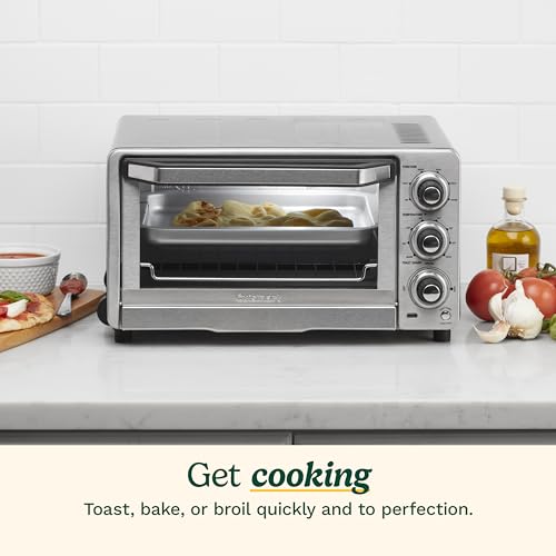 Cuisinart TOB-40N Custom Classic Toaster Oven Broiler, Brushed Stainless and Black T17103