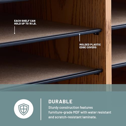 Safco Wooden Paper and Mail Organizer, Adjustable Shelves, Stackable B285