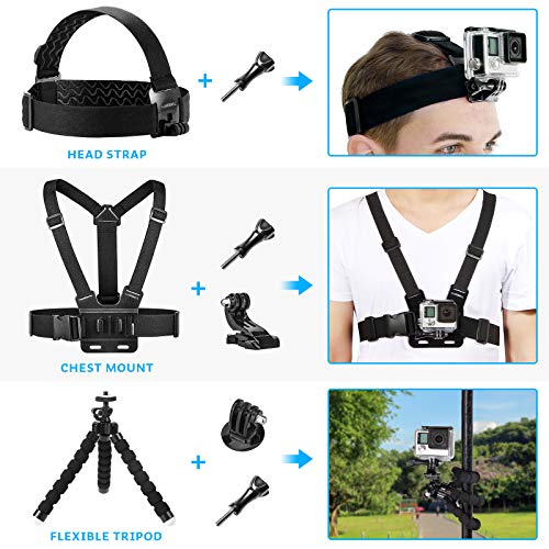 Luxebell Accessories Kit for AKASO EK5000 EK7000 4K WiFi Action Camera R824