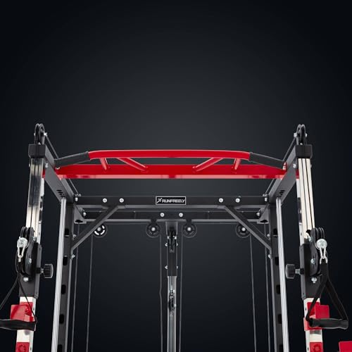 Smith Machine Home Gym with Cable Crossover Power Cage W9011