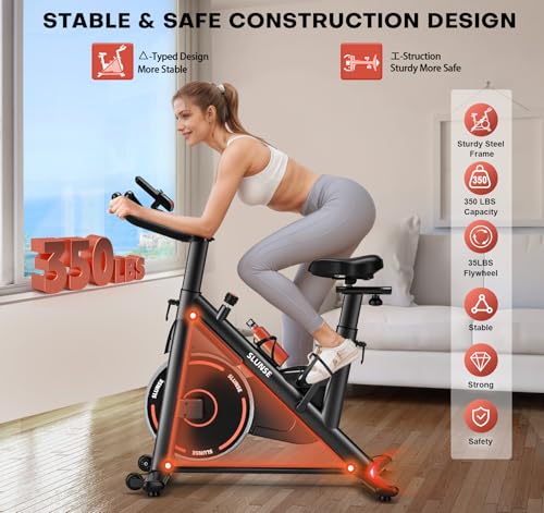 Adjustable Magnetic Exercise Bike for Home with App Compatible H403081