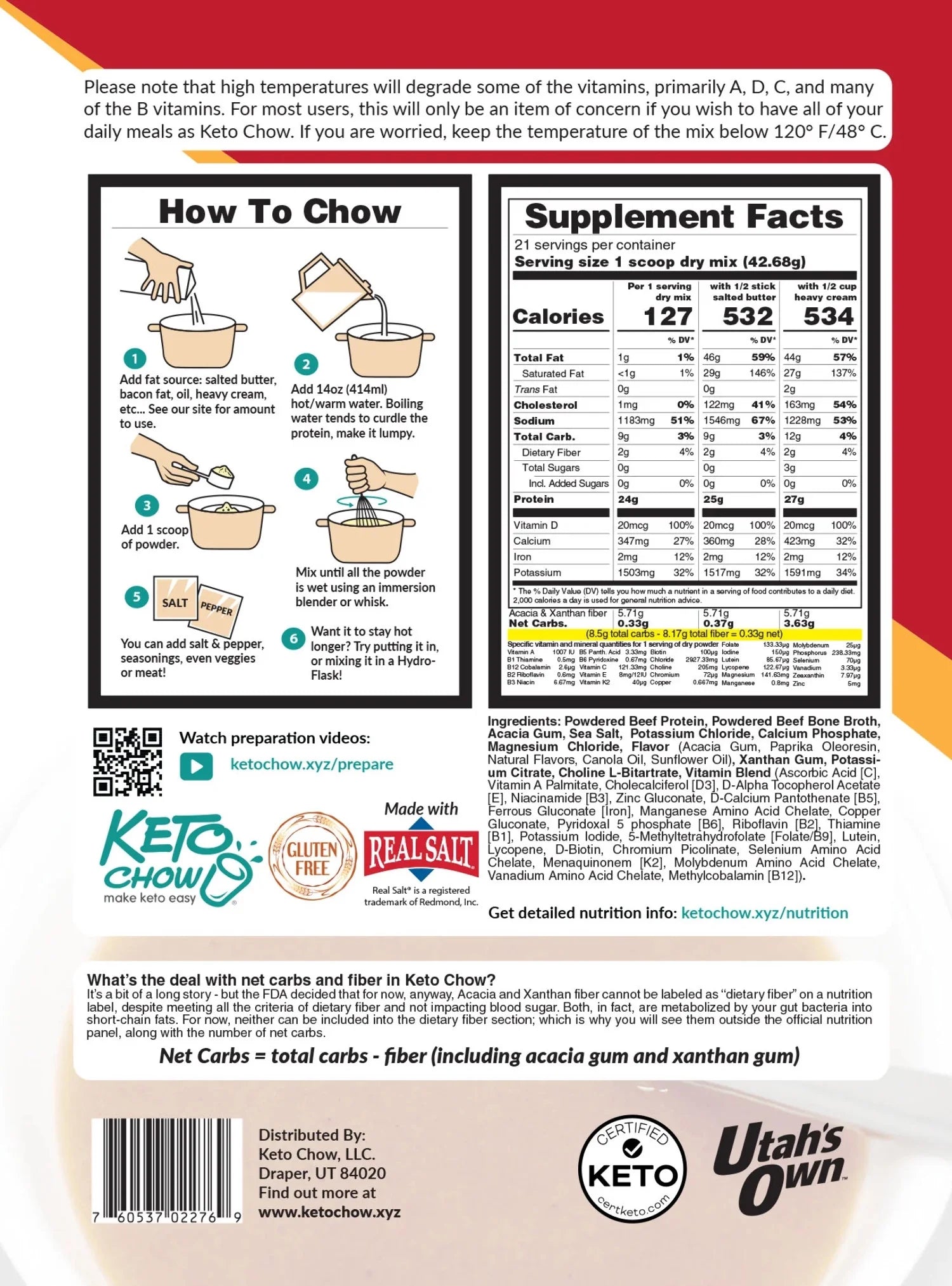 Keto Chow Spicy Taco Soup Go Pack 21 Singles D528198