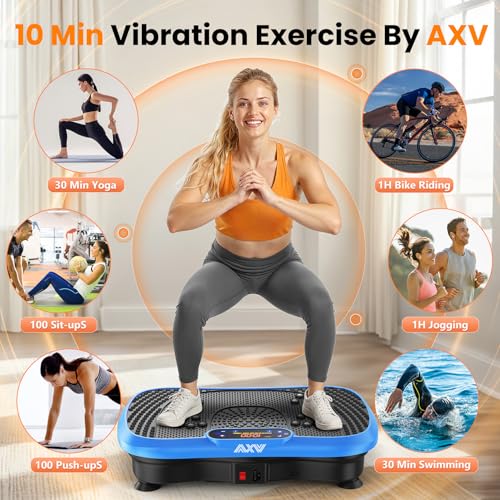 AXV Vibration Plate Fitness Platform Exercise Machine for Full Body Workout Q37919