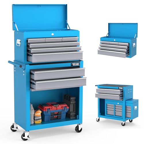 TUFFIOM 5-Drawer Rolling Tool Chest with Lockable Wheels X4579