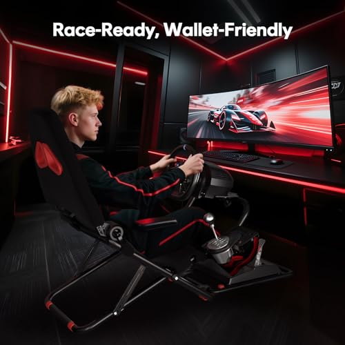 RACGTING Foldable Racing Simulator Cockpit for G920 G29 G923, Thrustmaster, Xbox PS5 PS4 PC F455906