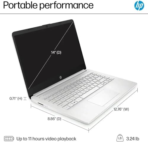 HP 14" Student Laptop, Intel N150, 16GB RAM, 256GB Storage, Win11, Natural Silver O471033
