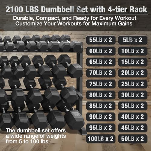 550 lbs Hex Dumbbell Weight Set for Home Gym Strength Training R4407