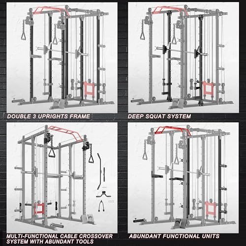 Deep Squat Machine with Cable Crossover for Home Gym O113366
