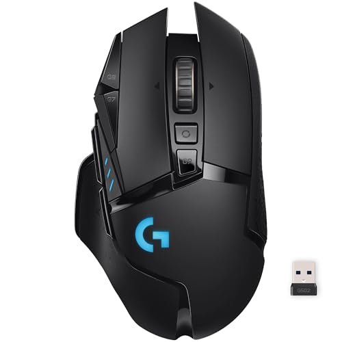 Logitech G502 Lightspeed Wireless Gaming Mouse with Hero 25K Sensor, Black B3236