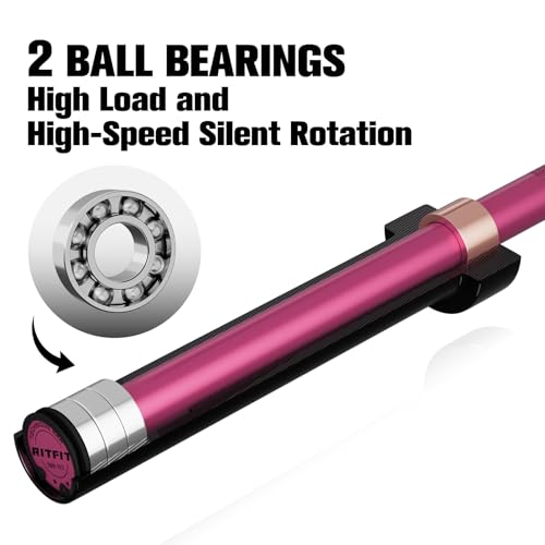 RITFIT Olympic Barbell 4ft/6ft 2 Inch Weight Bar for Strength Training, 500lbs Capacity F369