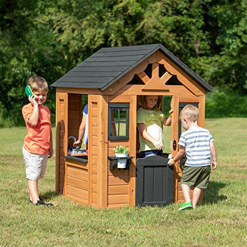 Backyard Discovery Sweetwater Cedar Wooden Kids Playhouse with Play Kitchen P65438