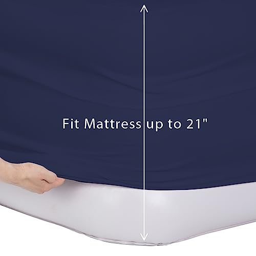 Bedecor Air Bed Sheets for Mattress Cover Removable Elastic Band Soft Breathable Twin XL Light Gray U508