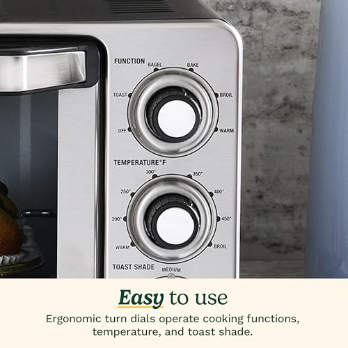 Cuisinart TOB-40N Custom Classic Toaster Oven Broiler, Brushed Stainless and Black T17103