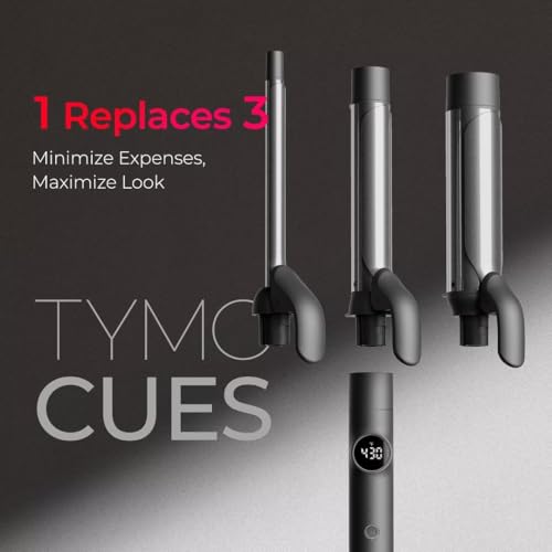 TYMO 3 in 1 Ceramic Curling Iron Set, Dual Voltage for Travel M921001