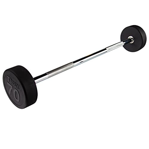 Body-Solid Rubber Coated Fixed Weight Straight Barbell L970198