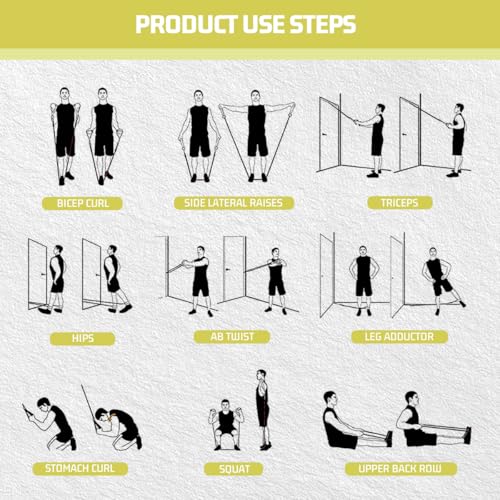 VEICK Resistance Bands with Handles for Home Workout O75059