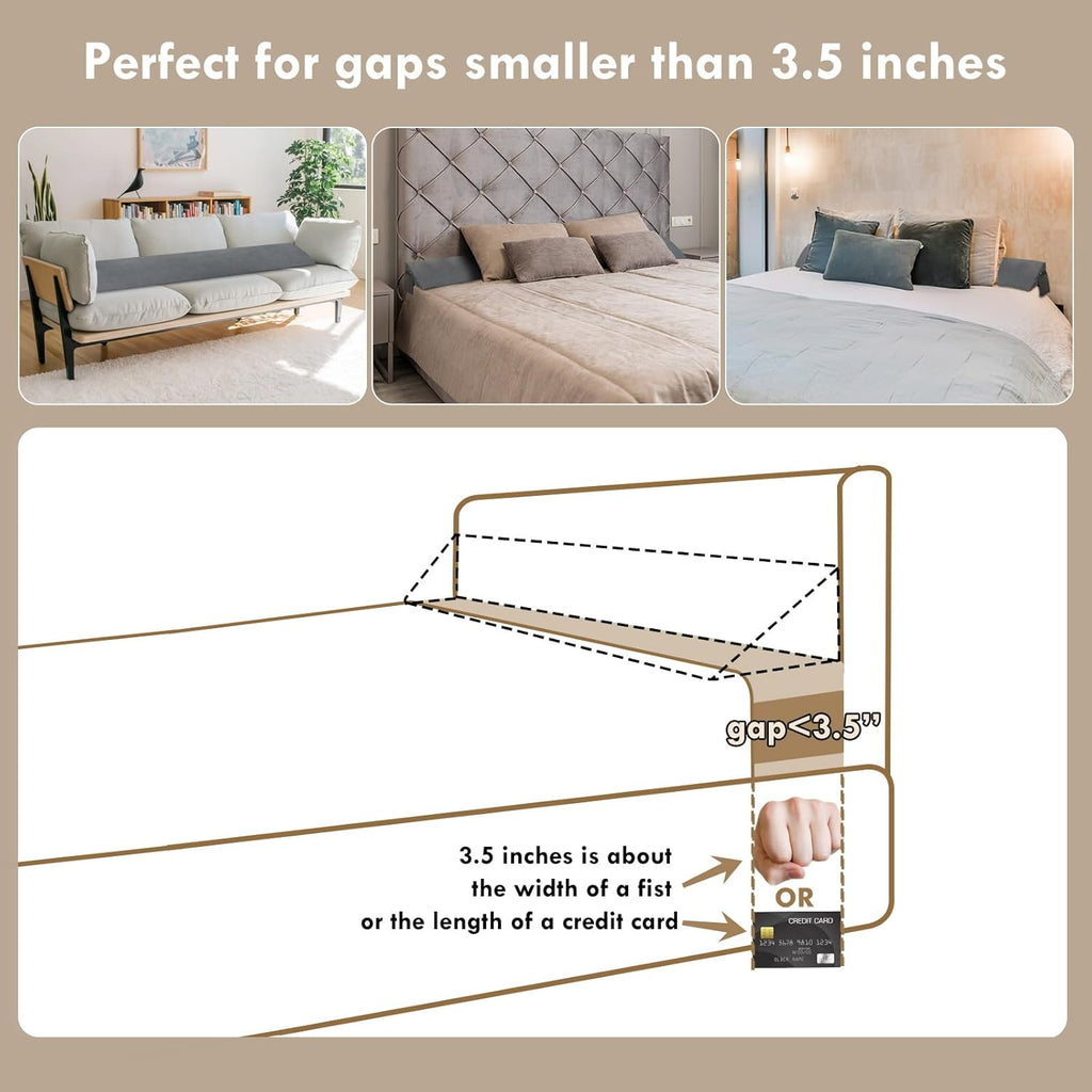 Vekkia Bed Wedge Pillow for Headboard Gap, Queen F200