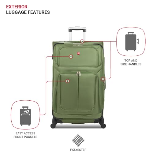 SwissGear Sion Softside Expandable Luggage, Black, 29-Inch C81483
