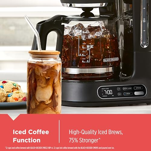 BLACK+DECKER 12-Cup Programmable Digital Coffee Maker, Black D647511