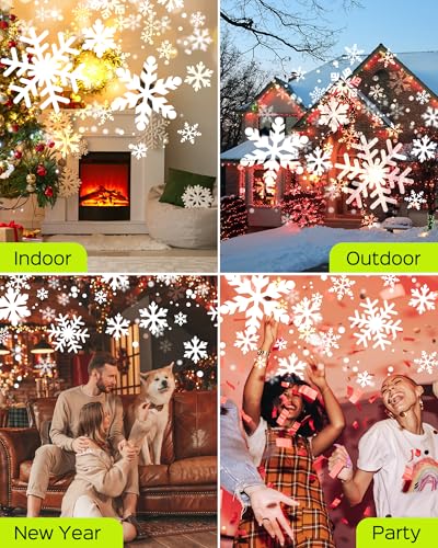 JACKYLED Halloween Christmas Projector Light, Outdoor 2-in-1 with Remote, IP65 Waterproof E20896
