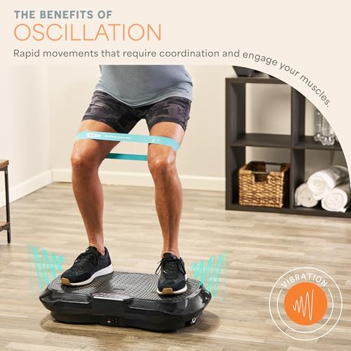 Lifepro Waver Vibration Plate Exercise Machine with Loop Bands V797593