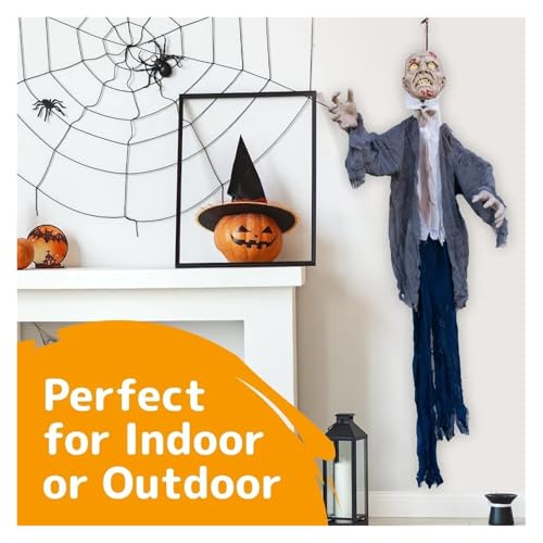 Halloween Hanging Zombie Outdoor Prop with Flowing Robe Q777126