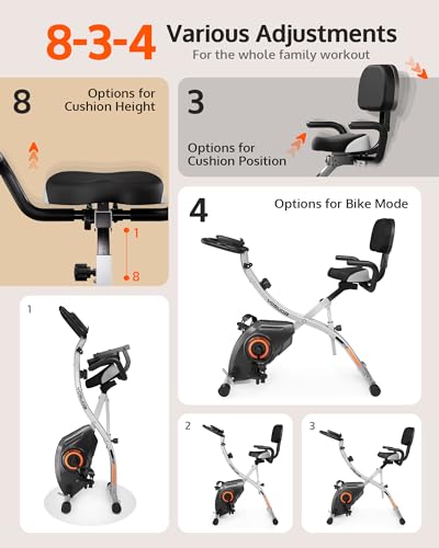 YOSUDA Folding Exercise Bike - Stationary Bike for Home Gym Z504