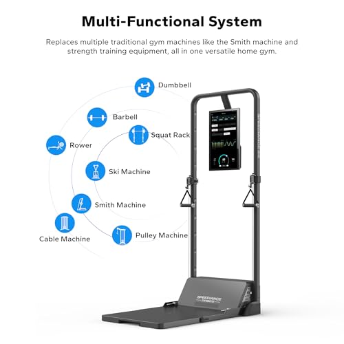 Gym Monster Smart Home Gym, Smith Machine Power Cage with Cable Crossover G34665