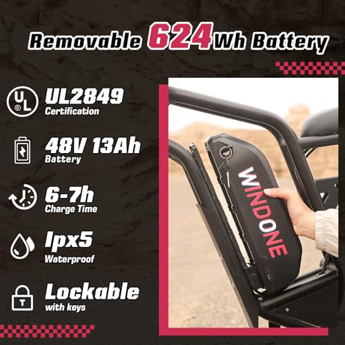 E2/K20 Electric Bike for Adults, 48V 13Ah/15Ah, 750/1000W Peak, 20"/26" Fat Tires Z839544