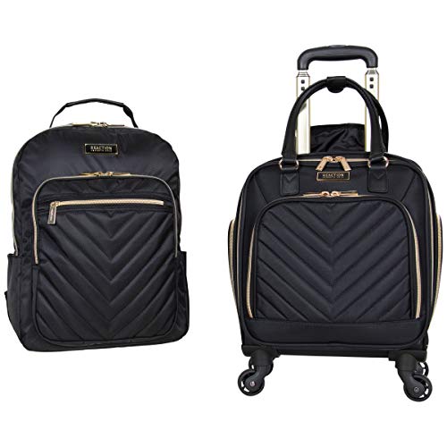 Kenneth Cole REACTION Chelsea Chevron Quilted Luggage, Black, 24-Inch V572