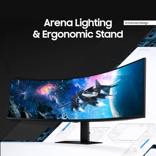 SAMSUNG 49" Odyssey G9 (G95C) DQHD 1000R Curved Gaming Monitor, 240Hz, 1ms, DisplayHDR 1000 L9256
