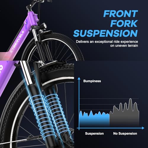 1000 Peak Electric Bike for Adults, 80 Miles Removable Battery, 26" 7-Speed D960