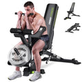 Weight Bench, Workout Bench for Home Gym with 1200 LBS Capacity, Adjustable Weight Bench with Heavy Duty Leg Extension and Preacher Pad, Gym Bench Incline Flat Decline for Bench Press Full Body Strength Training