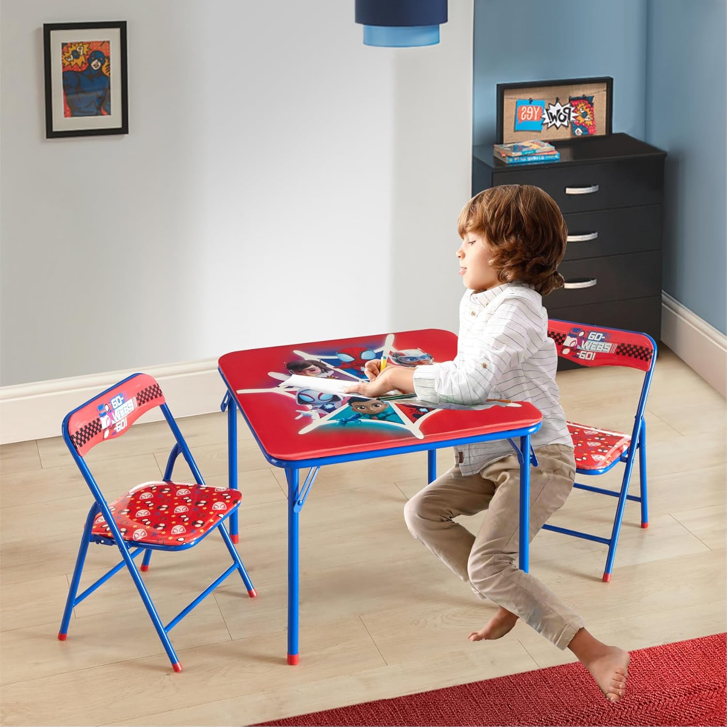 Idea Nuova 3 Piece Table and Chair Set, Spidey and His Amazing Friends E468