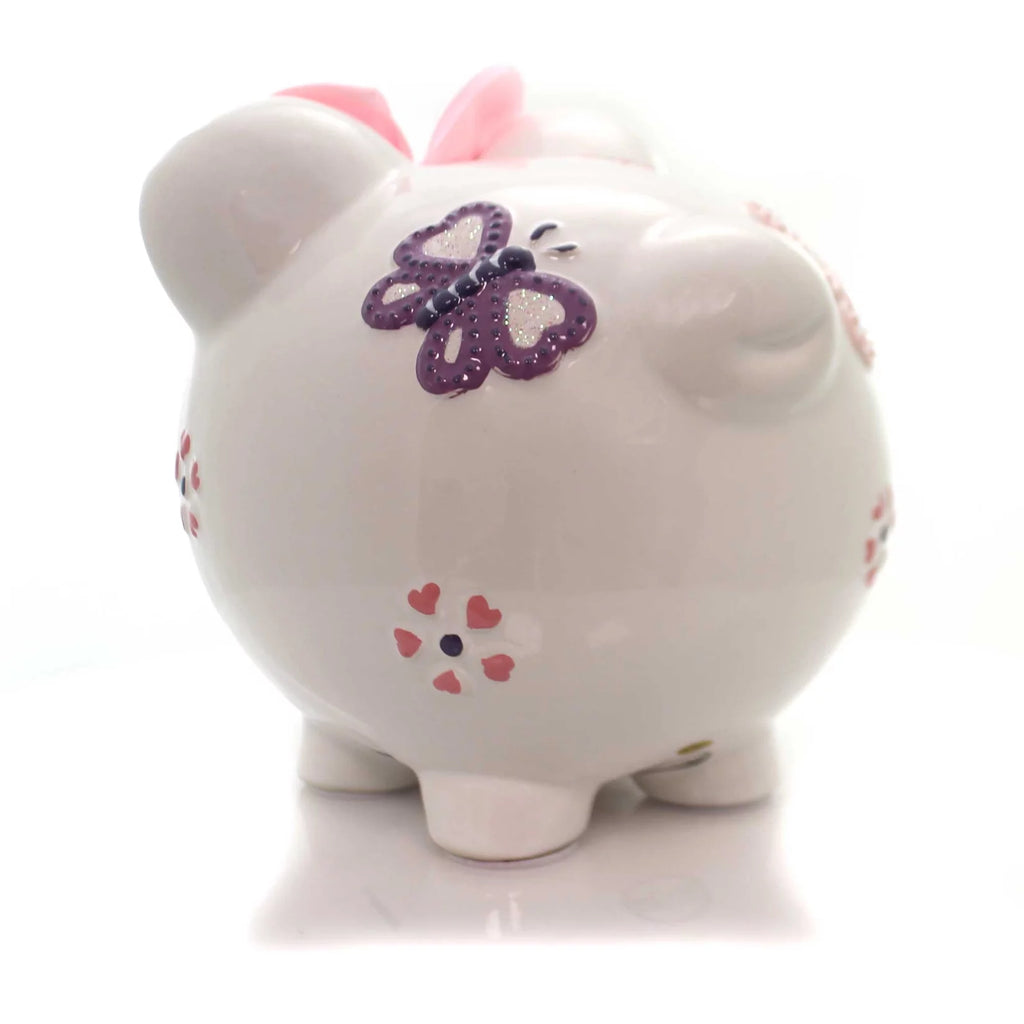 Child To Cherish Large Butterfly Piggy Bank B1721