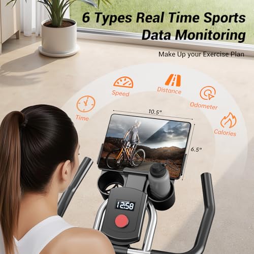 CURSOR FITNESS Exercise Bike, Stationary Bike for Home, 300 LBS Capacity U542