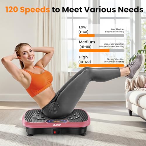 AXV Vibration Plate Fitness Platform Exercise Machine for Full Body Workout Q37919