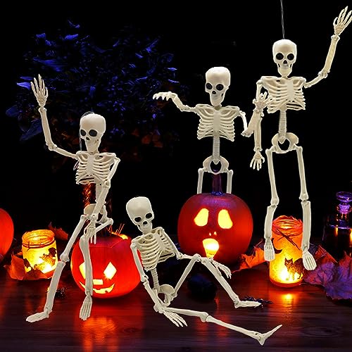 Life Size Skeleton with Posable Joints for Halloween Decor R4204