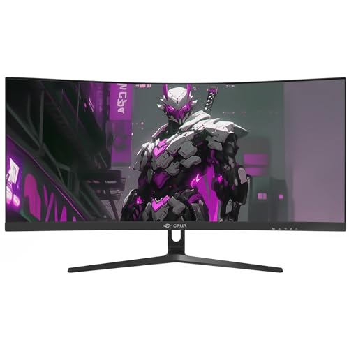 CRUA 30Inch Ultrawide Curved Monitor, 21:9 WFHD 2560x1080P, 100Hz, VA Panel, Black Y8772