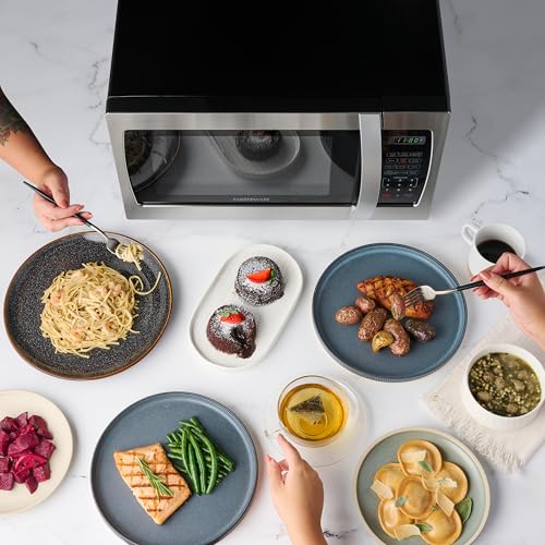 Farberware Countertop Microwave 1000W 1.1 cu ft Black Stainless Steel P5805