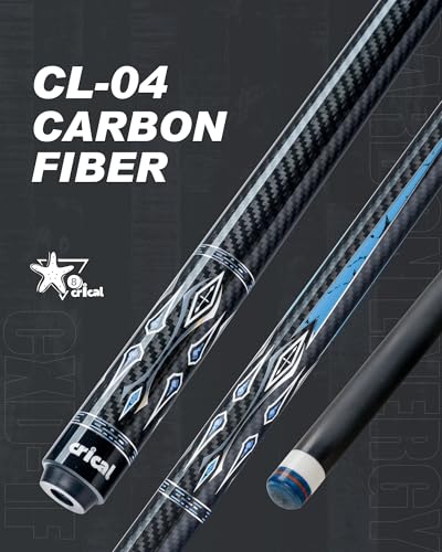 CRICAL Carbon Fiber Pool Cue Stick 58" with 12.5mm Tip J317692