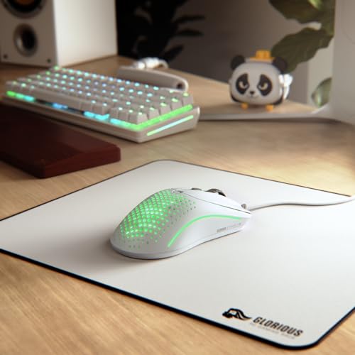 Glorious Model D Wired Gaming Mouse - 68g Honeycomb RGB Ergonomic, Matte White M160012