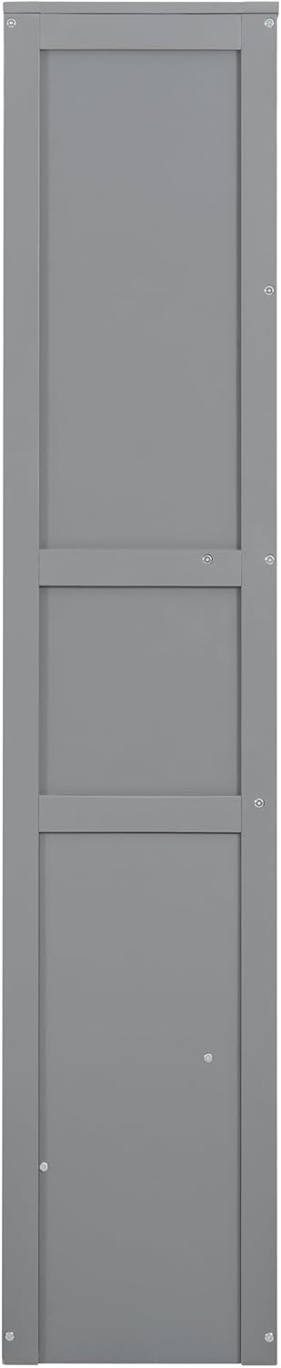 Queen Size Murphy Bed with Shelves, Grey B560